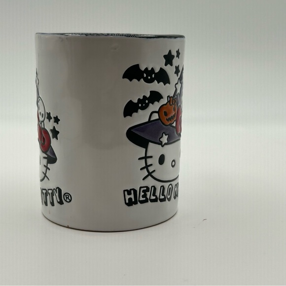 Sanrio Hello Kitty Mug Halloween Witch‎ Bats Skull Ceramic Coffee Cup NWT - Picture 3 of 6